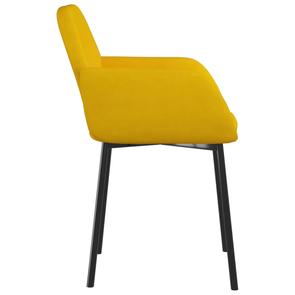 Chaises à manger lot de 2 Jaune Velours - XIOS