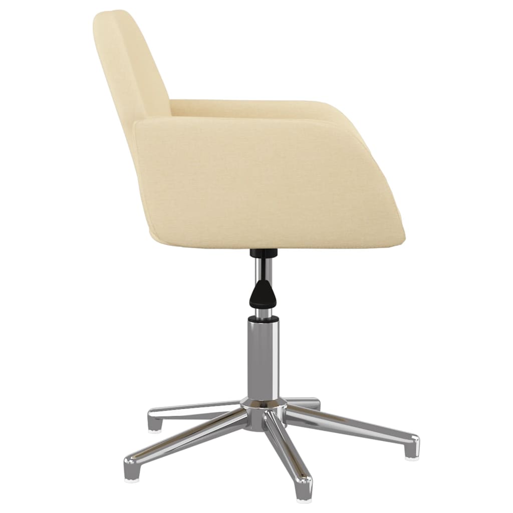 Chaise pivotante de bureau Crème Tissu - XIOS
