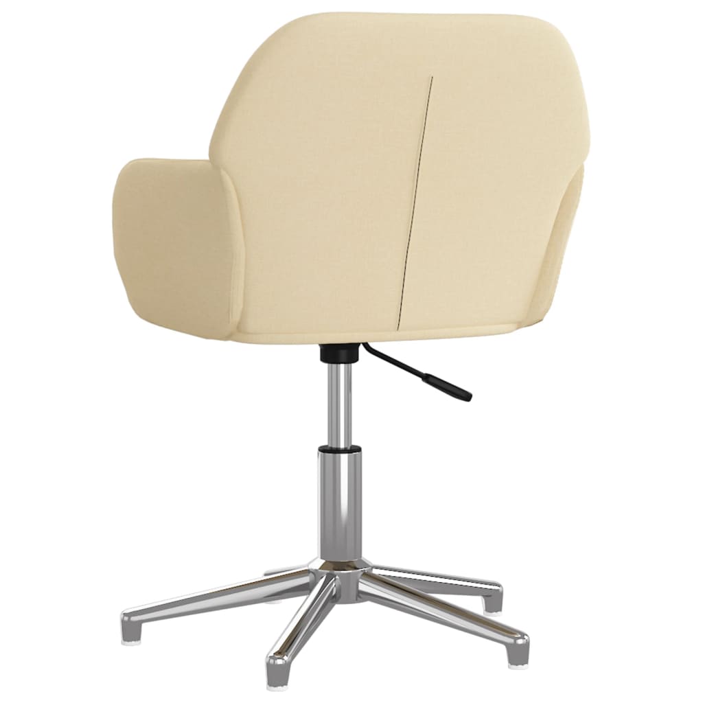 Chaise pivotante de bureau Crème Tissu - XIOS