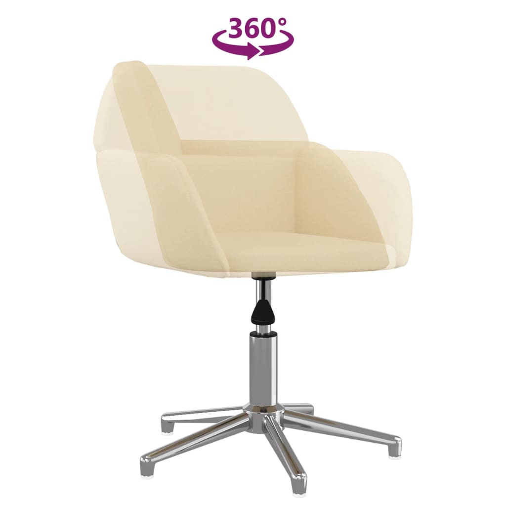 Chaise pivotante de bureau Crème Tissu - XIOS