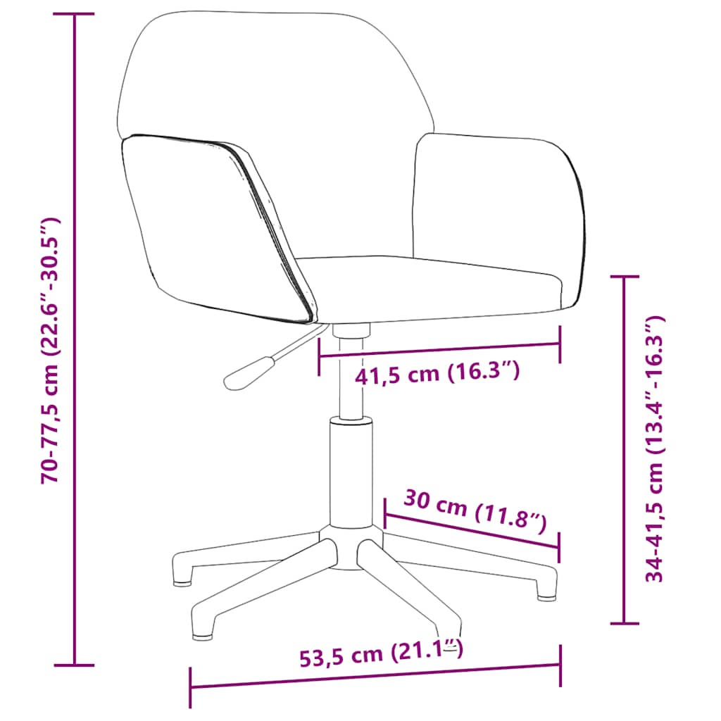 Chaise pivotante de bureau Gris clair Tissu - XIOS