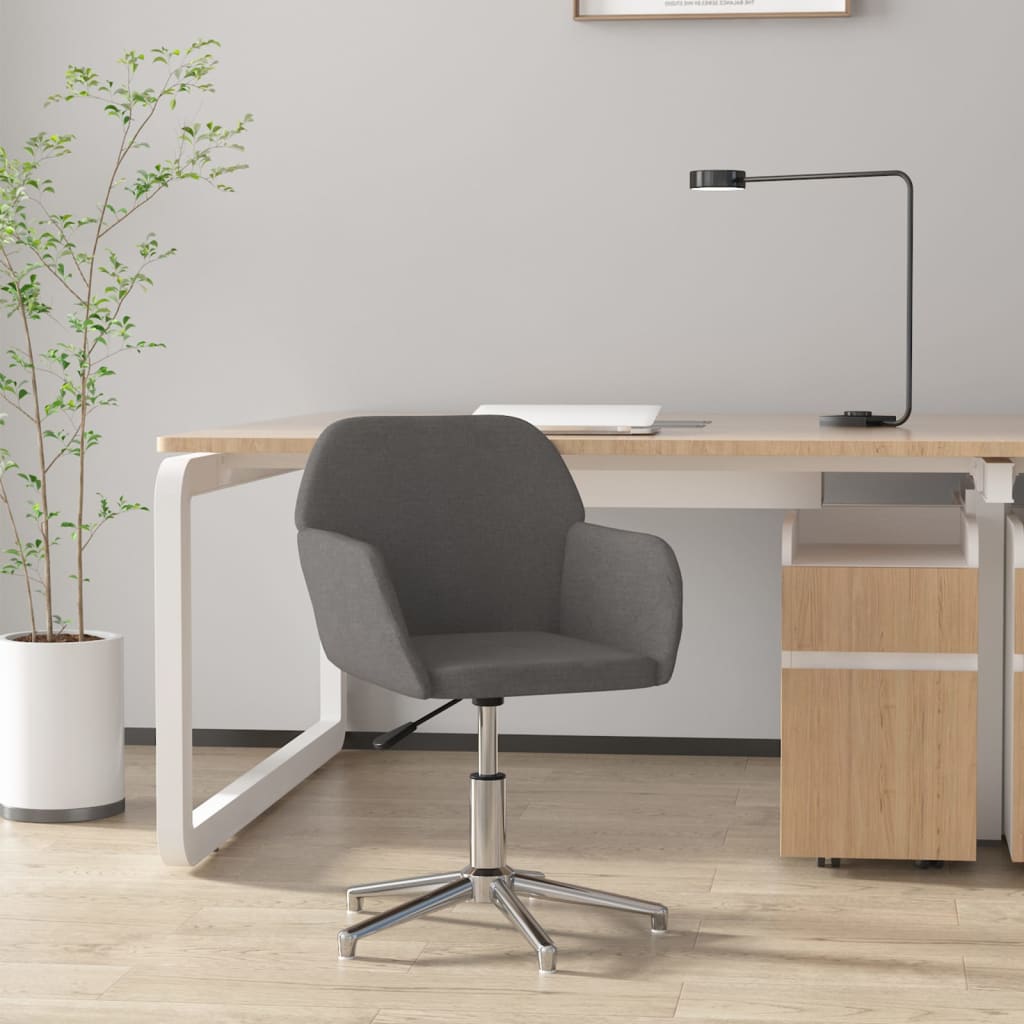 Chaise pivotante de bureau Gris clair Tissu - XIOS