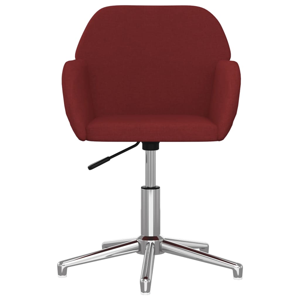 Chaise pivotante de bureau Rouge bordeaux Tissu - XIOS