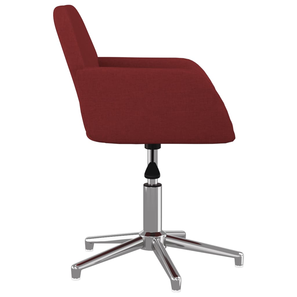 Chaise pivotante de bureau Rouge bordeaux Tissu - XIOS