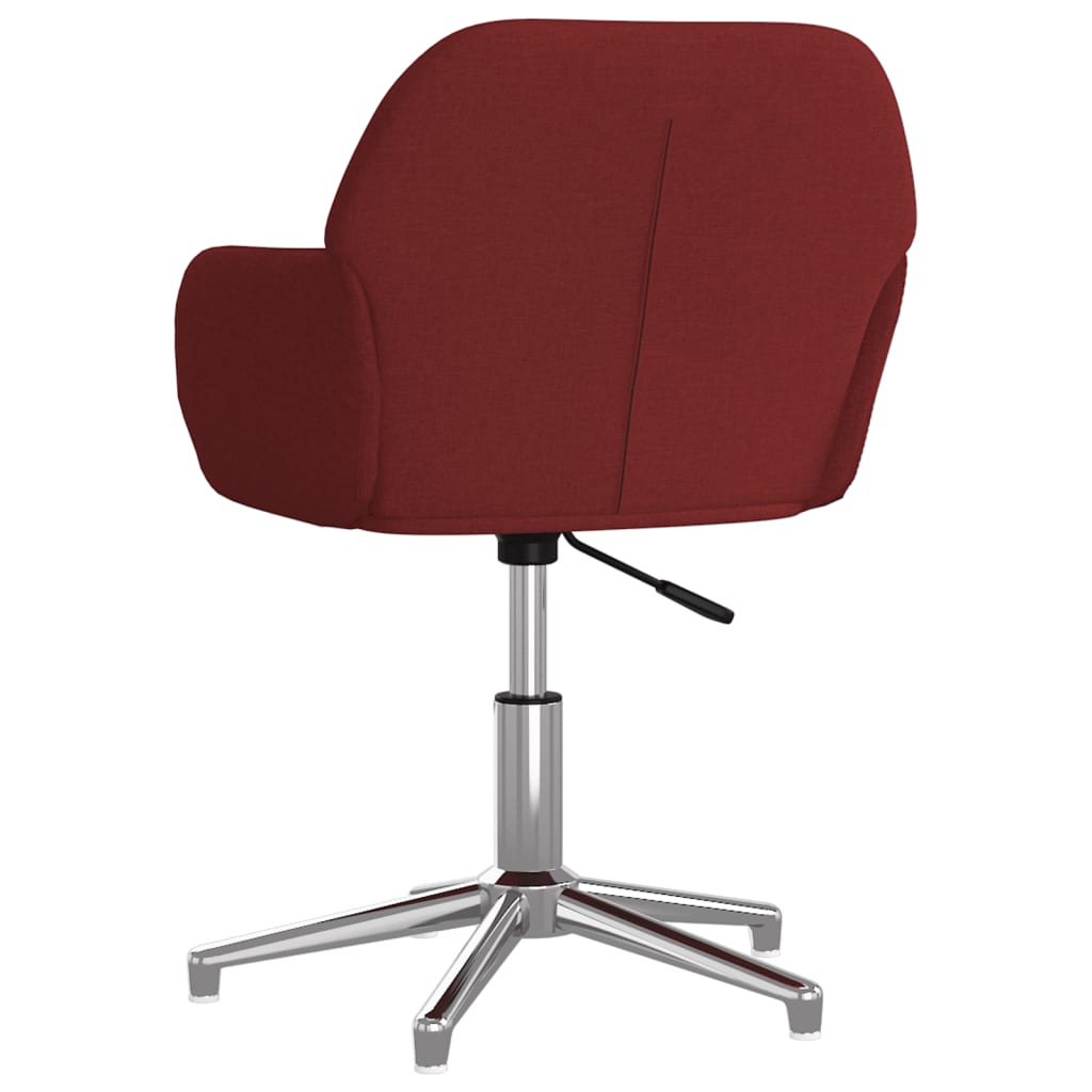 Chaise pivotante de bureau Rouge bordeaux Tissu - XIOS