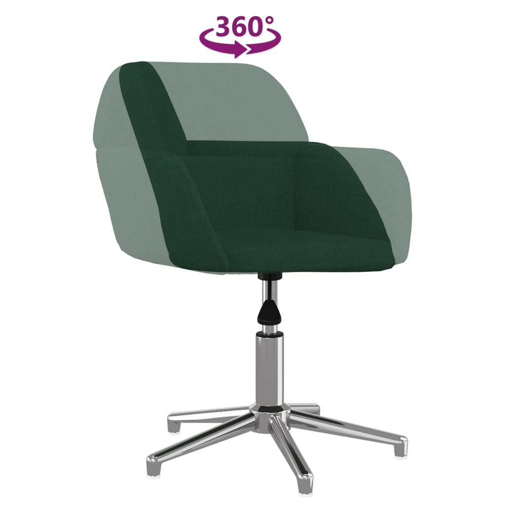 Chaise pivotante de bureau Vert foncé Tissu - XIOS
