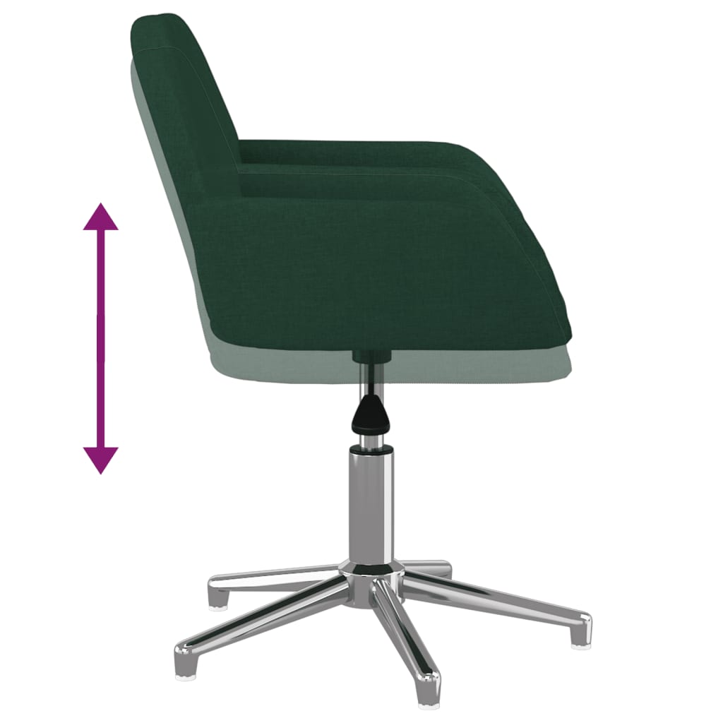 Chaise pivotante de bureau Vert foncé Tissu - XIOS