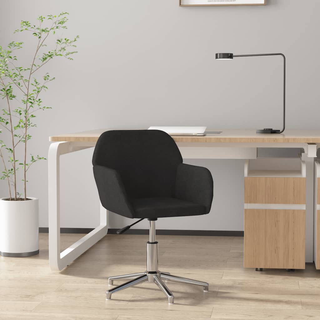 Chaise pivotante de bureau Noir Tissu - XIOS