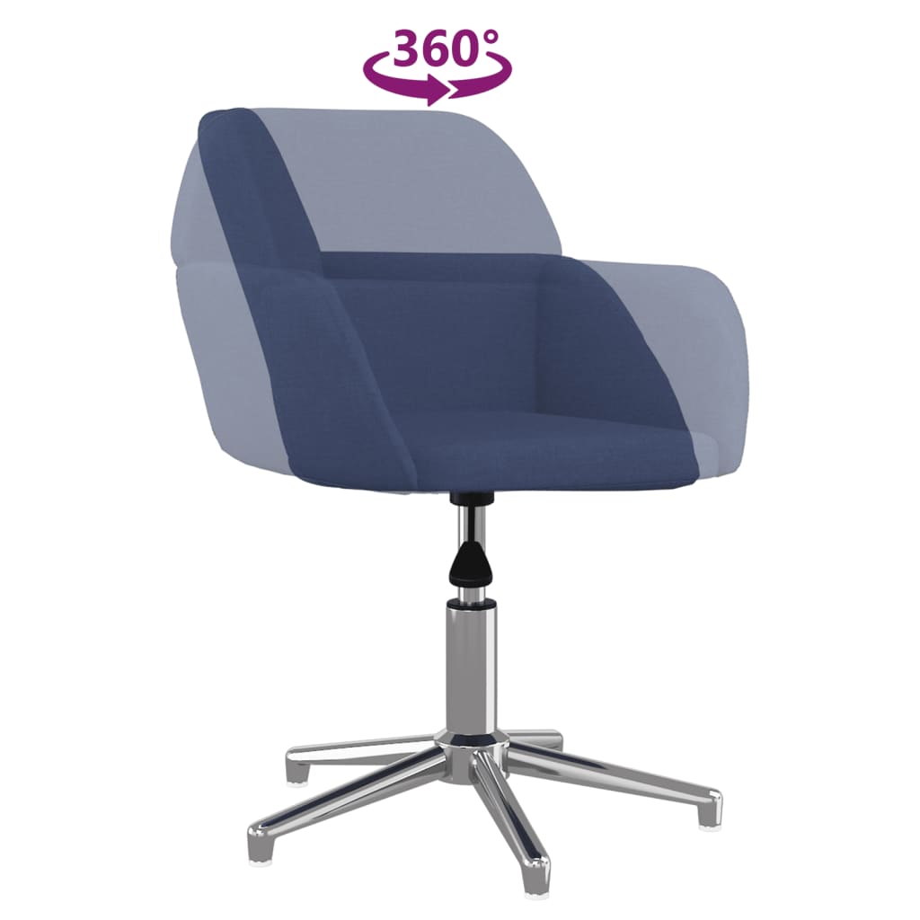 Chaise pivotante de bureau Bleu Tissu - XIOS