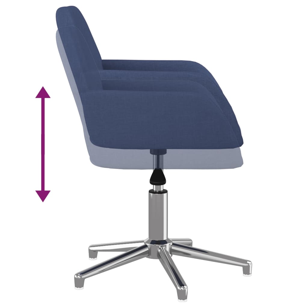 Chaise pivotante de bureau Bleu Tissu - XIOS