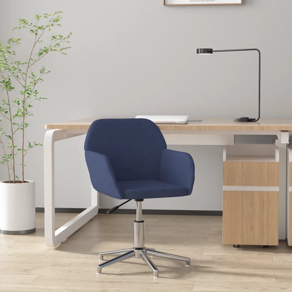 Chaise pivotante de bureau Bleu Tissu - XIOS