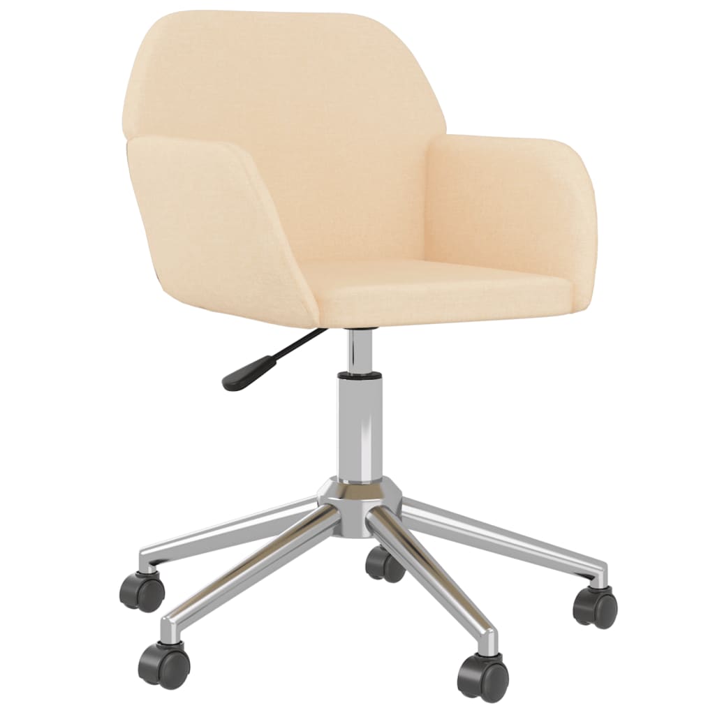 Chaise pivotante de bureau Crème Tissu - XIOS