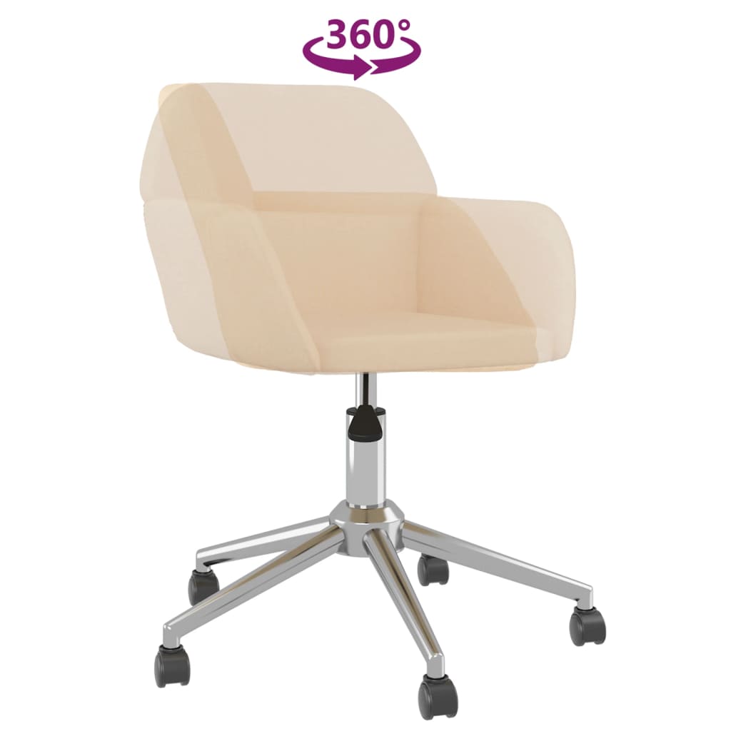 Chaise pivotante de bureau Crème Tissu - XIOS