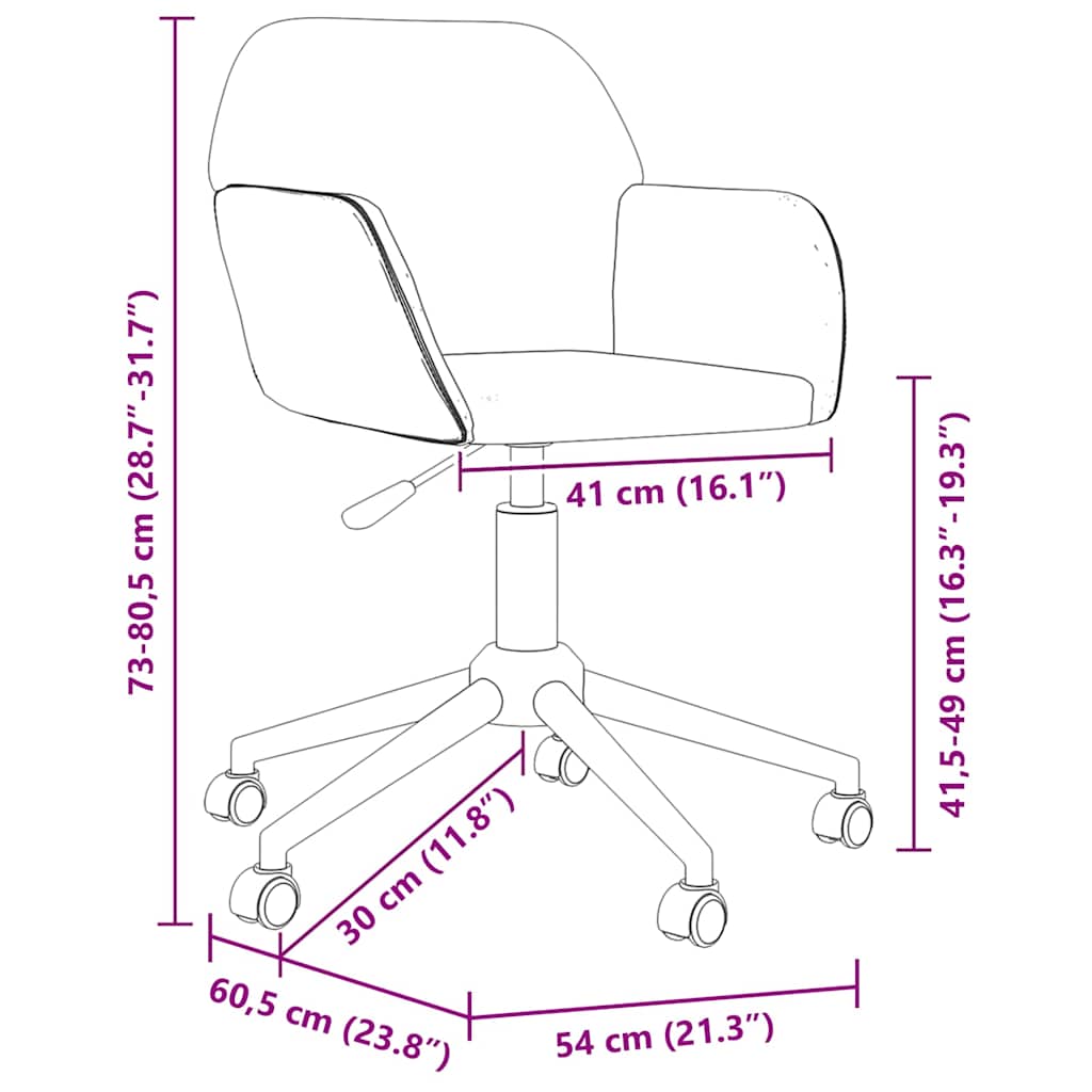 Chaise pivotante de bureau Gris clair Tissu - XIOS