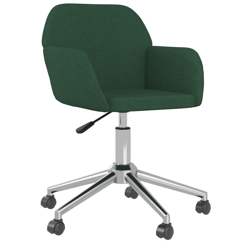 Chaise pivotante de bureau Vert foncé Tissu - XIOS