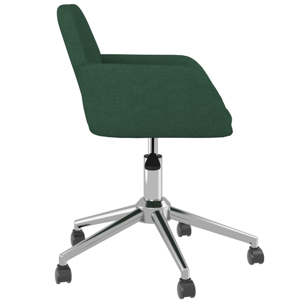 Chaise pivotante de bureau Vert foncé Tissu - XIOS