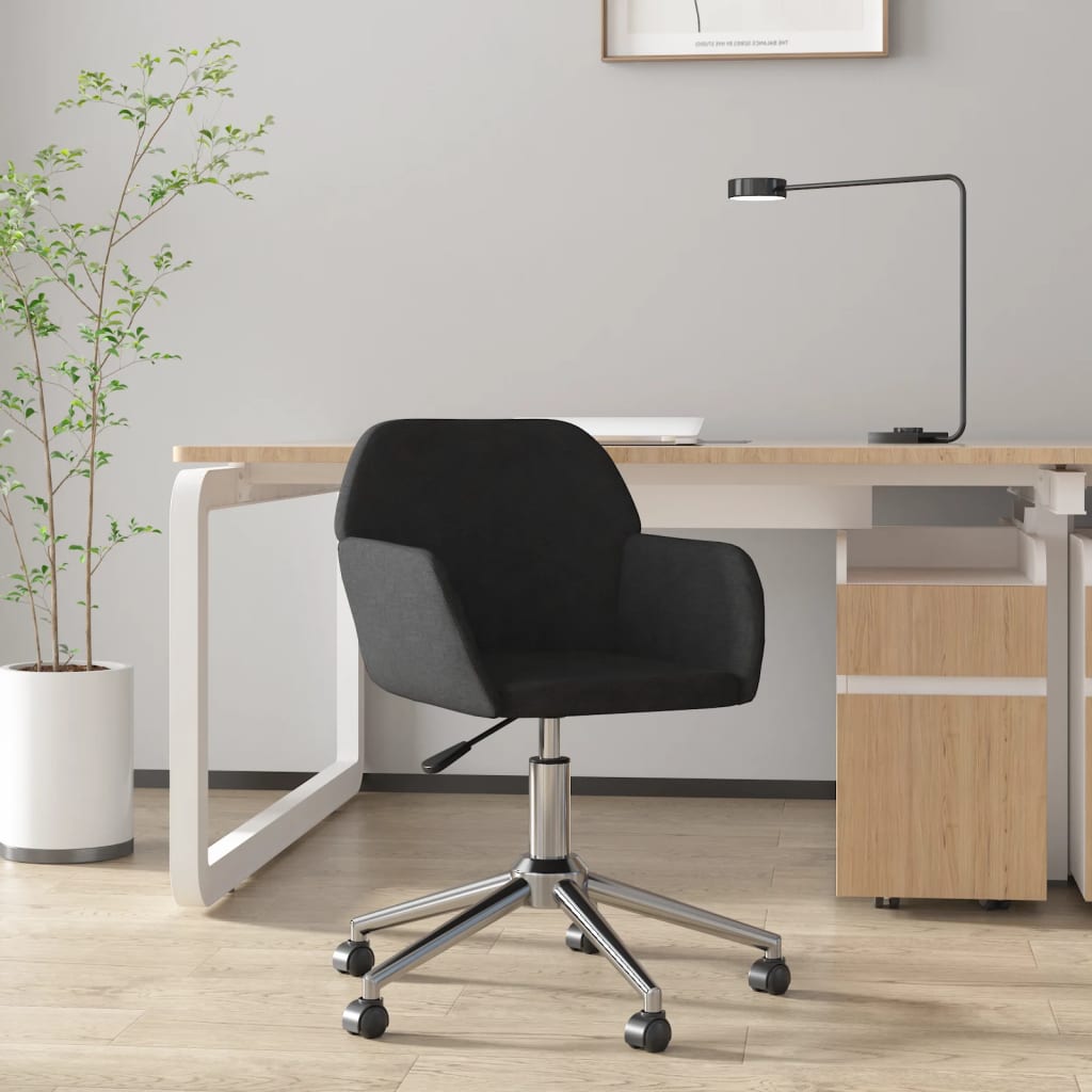 Chaise pivotante de bureau Noir Tissu - XIOS