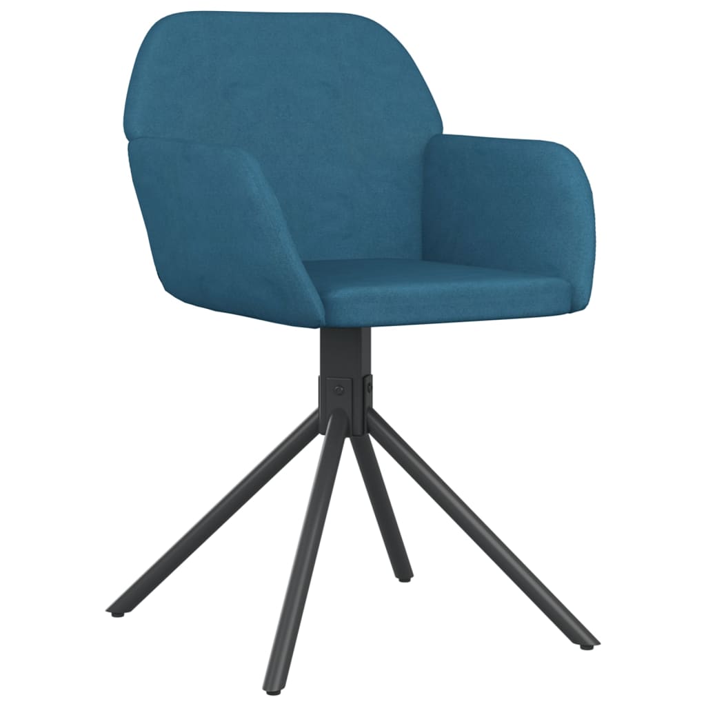 Chaises pivotantes à manger lot de 2 Bleu Velours - XIOS