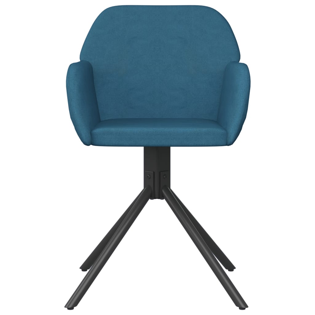 Chaises pivotantes à manger lot de 2 Bleu Velours - XIOS
