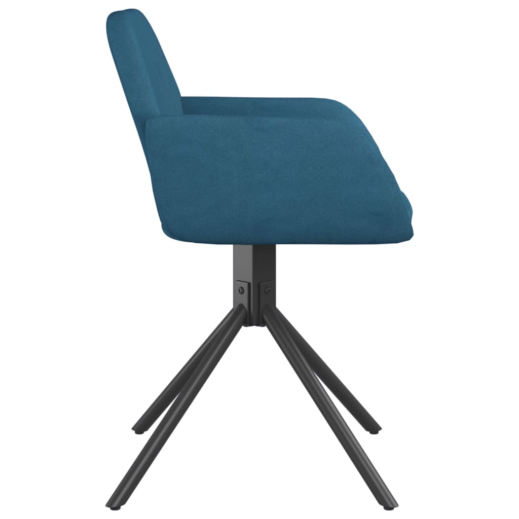 Chaises pivotantes à manger lot de 2 Bleu Velours - XIOS