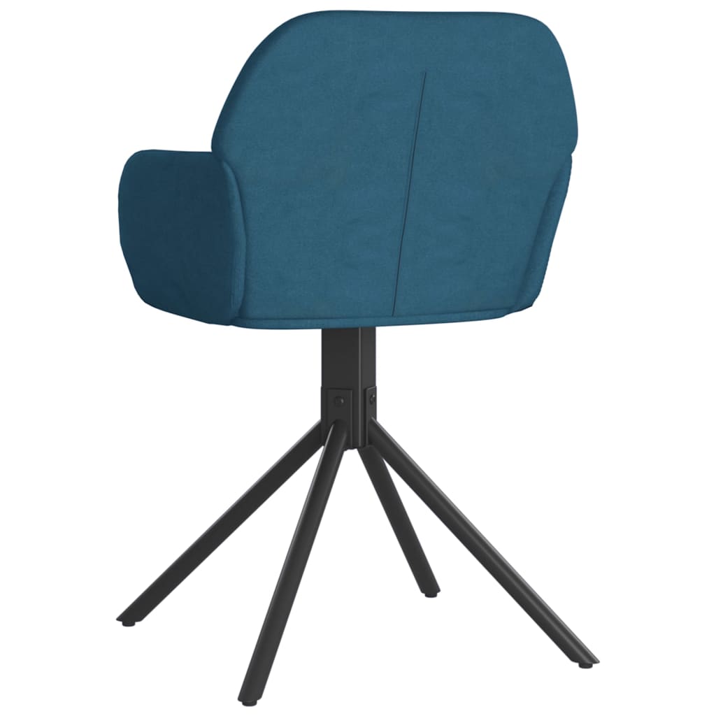 Chaises pivotantes à manger lot de 2 Bleu Velours - XIOS