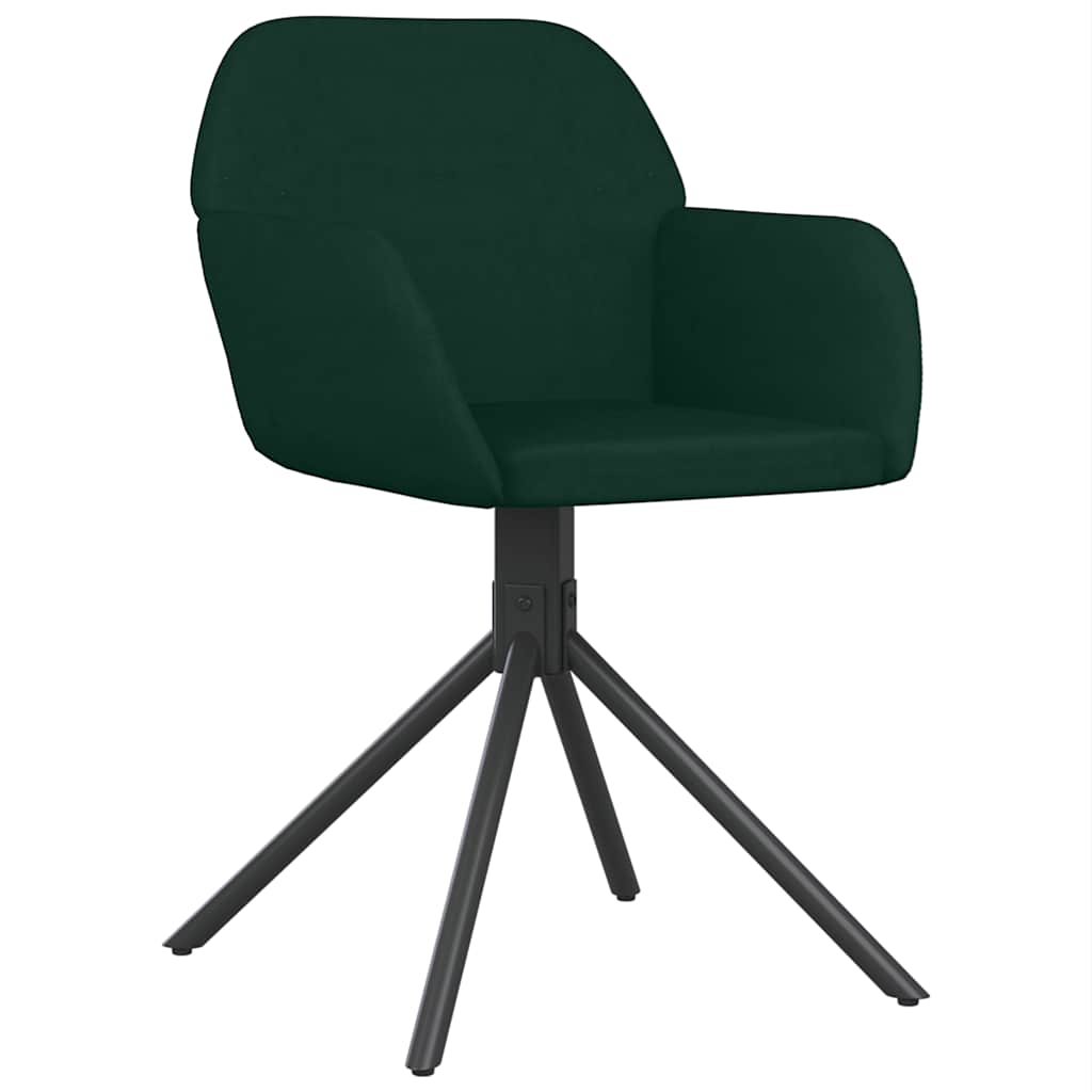 Chaises pivotantes à manger lot de 2 Vert foncé Velours - XIOS