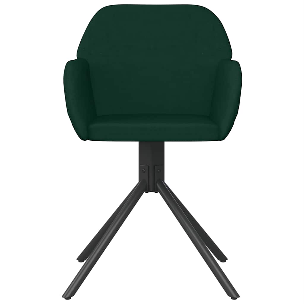Chaises pivotantes à manger lot de 2 Vert foncé Velours - XIOS