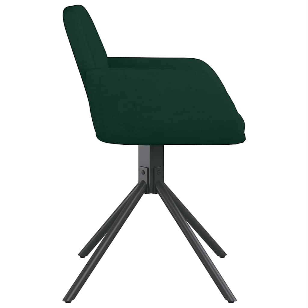 Chaises pivotantes à manger lot de 2 Vert foncé Velours - XIOS