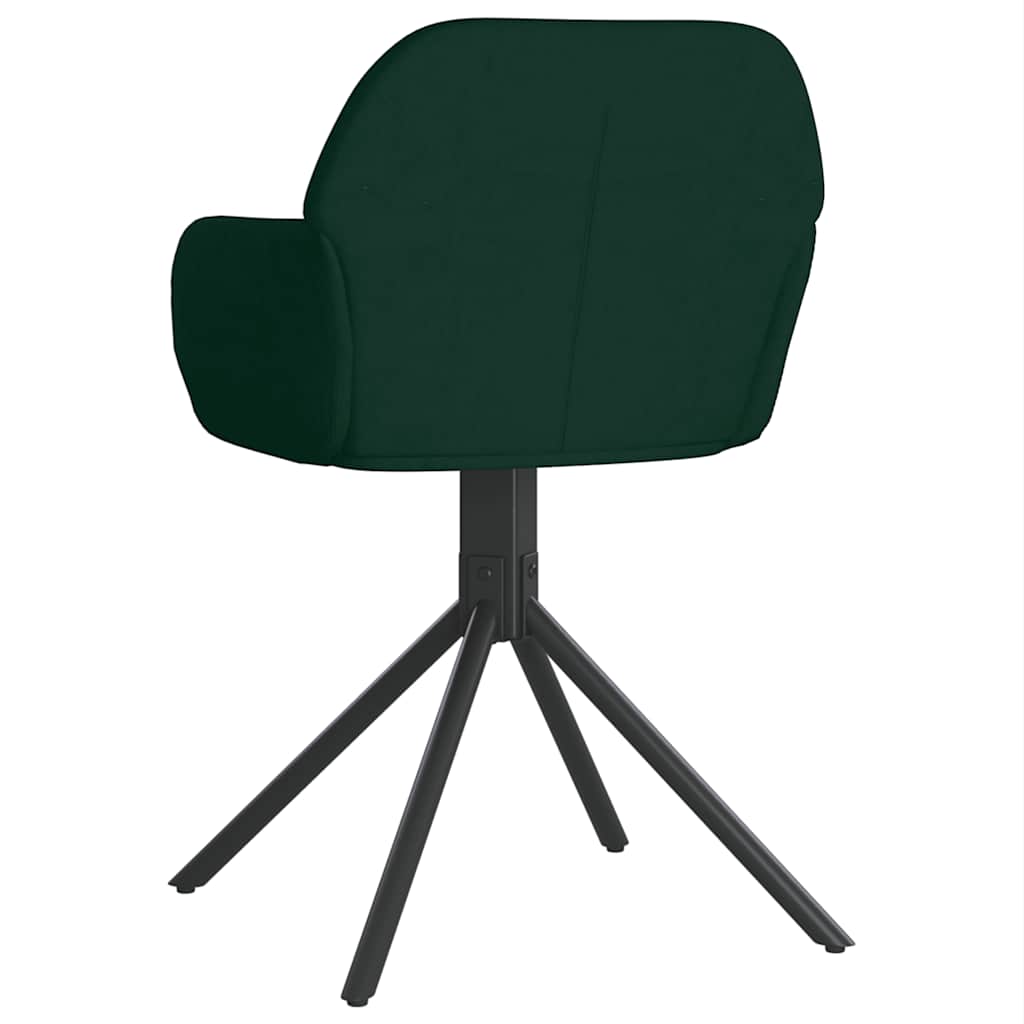 Chaises pivotantes à manger lot de 2 Vert foncé Velours - XIOS
