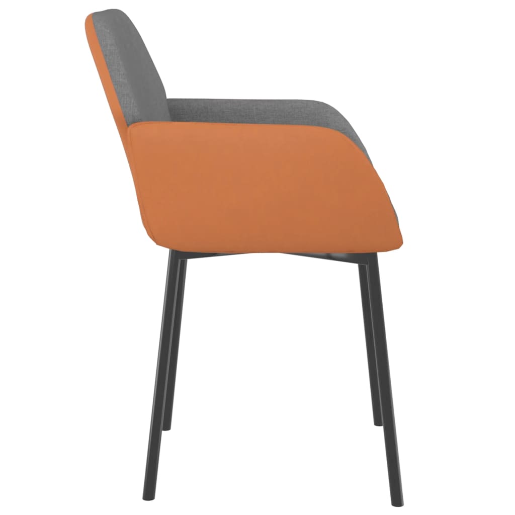Chaises à manger lot de 2 gris clair tissu et similicuir - XIOS
