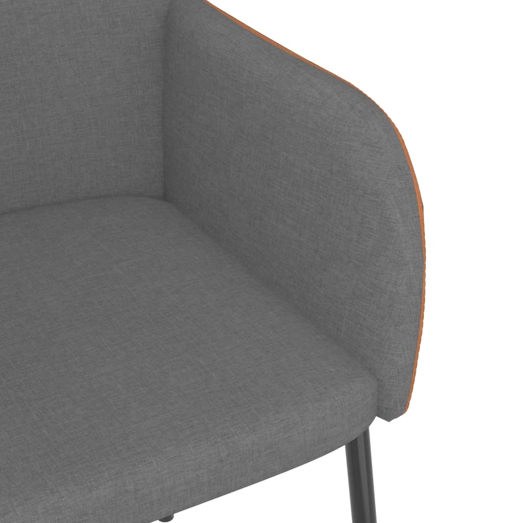 Chaises à manger lot de 2 gris clair tissu et similicuir - XIOS