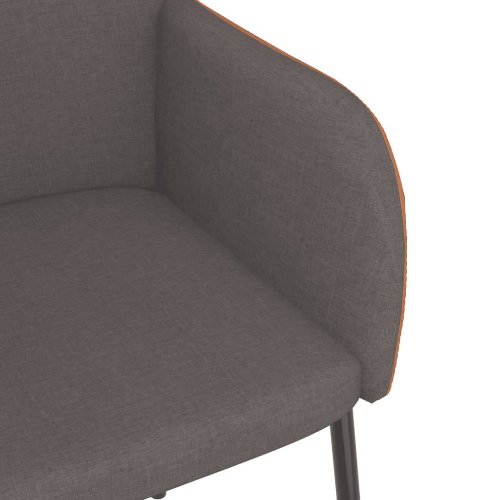 Chaises à manger lot de 2 gris foncé tissu et similicuir - XIOS