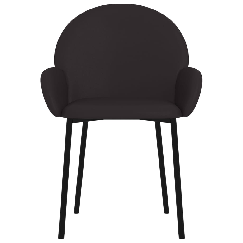 Chaises à manger lot de 2 noir similicuir - XIOS