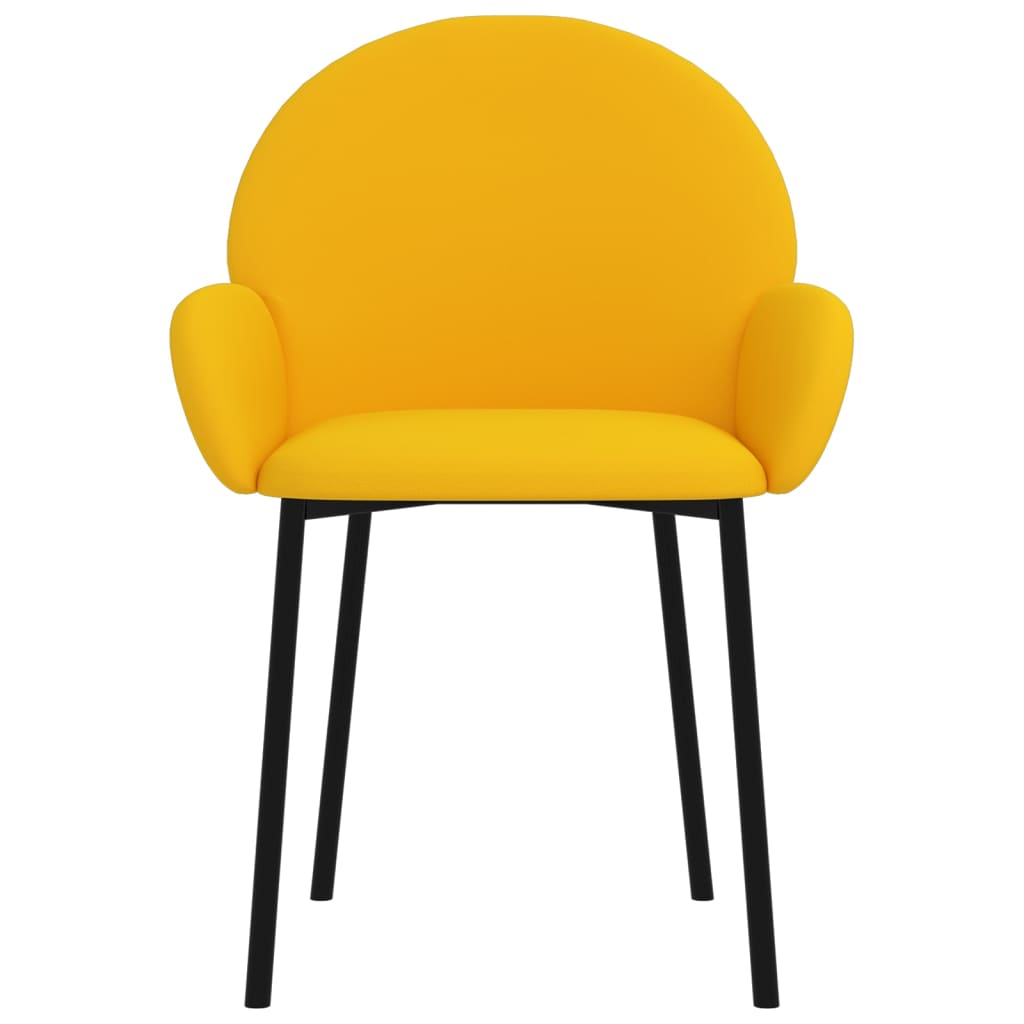 Chaises à manger lot de 2 Jaune Velours - XIOS