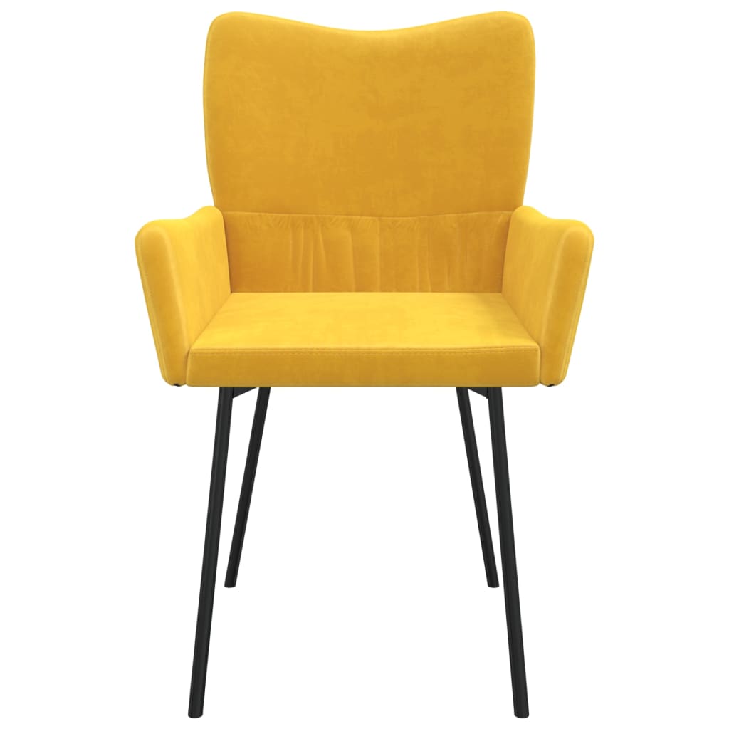 Chaises à manger lot de 2 Jaune Velours - XIOS