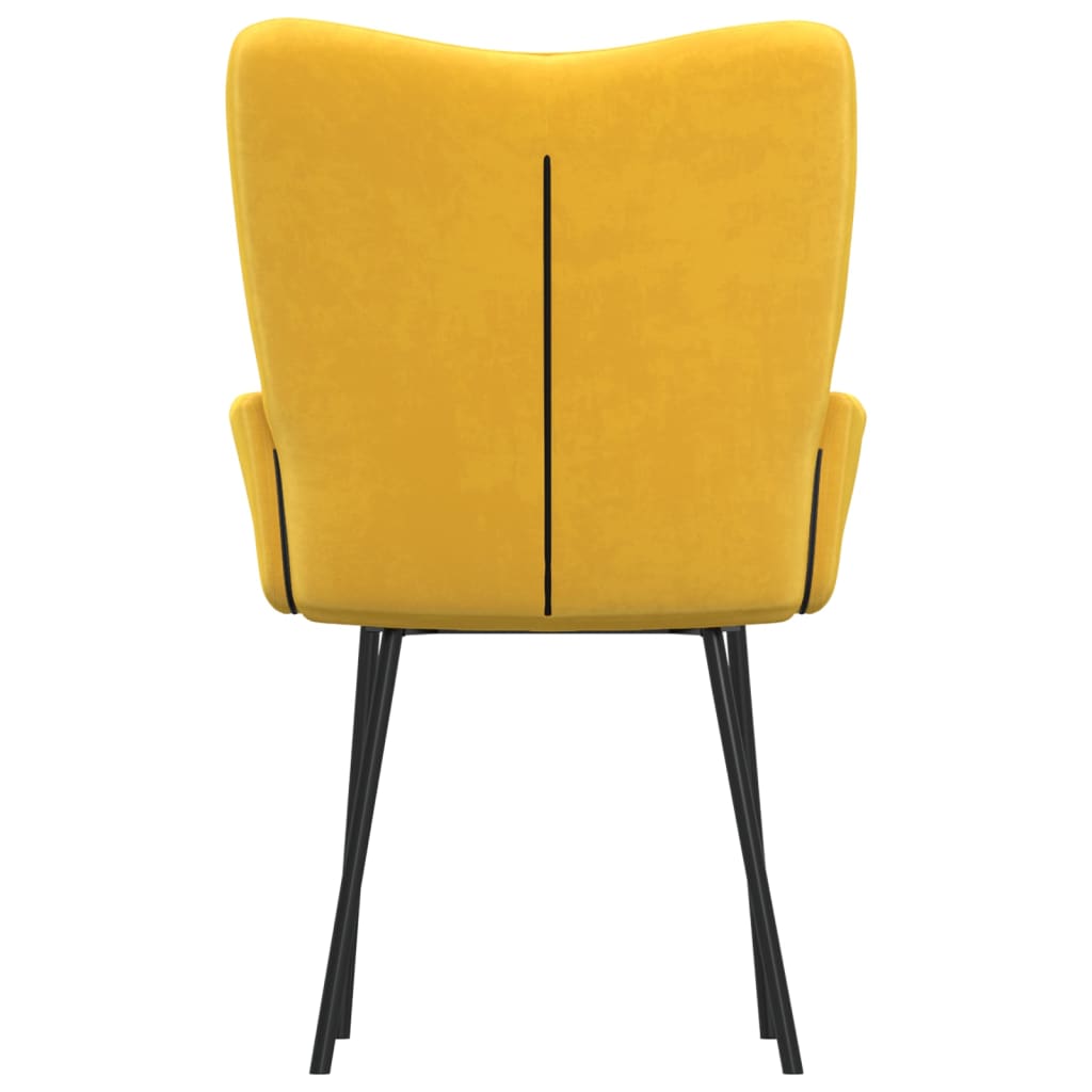 Chaises à manger lot de 2 Jaune Velours - XIOS