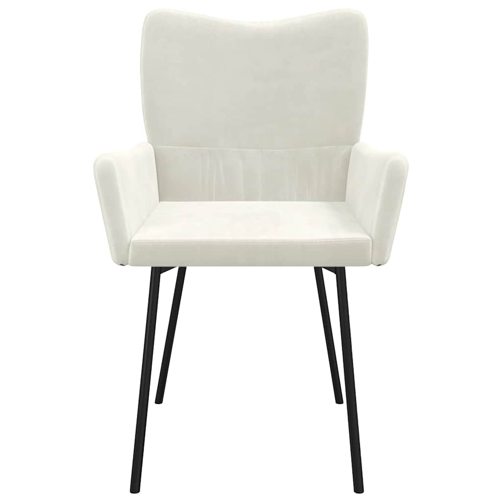 Chaises à manger lot de 2 Crème Velours - XIOS