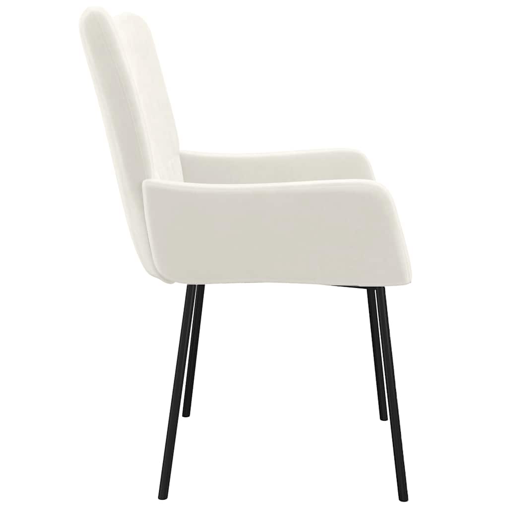 Chaises à manger lot de 2 Crème Velours - XIOS