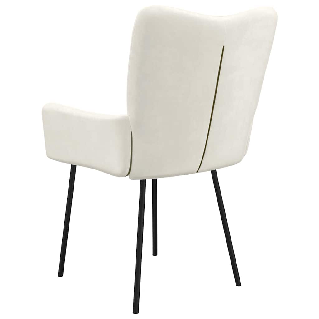 Chaises à manger lot de 2 Crème Velours - XIOS