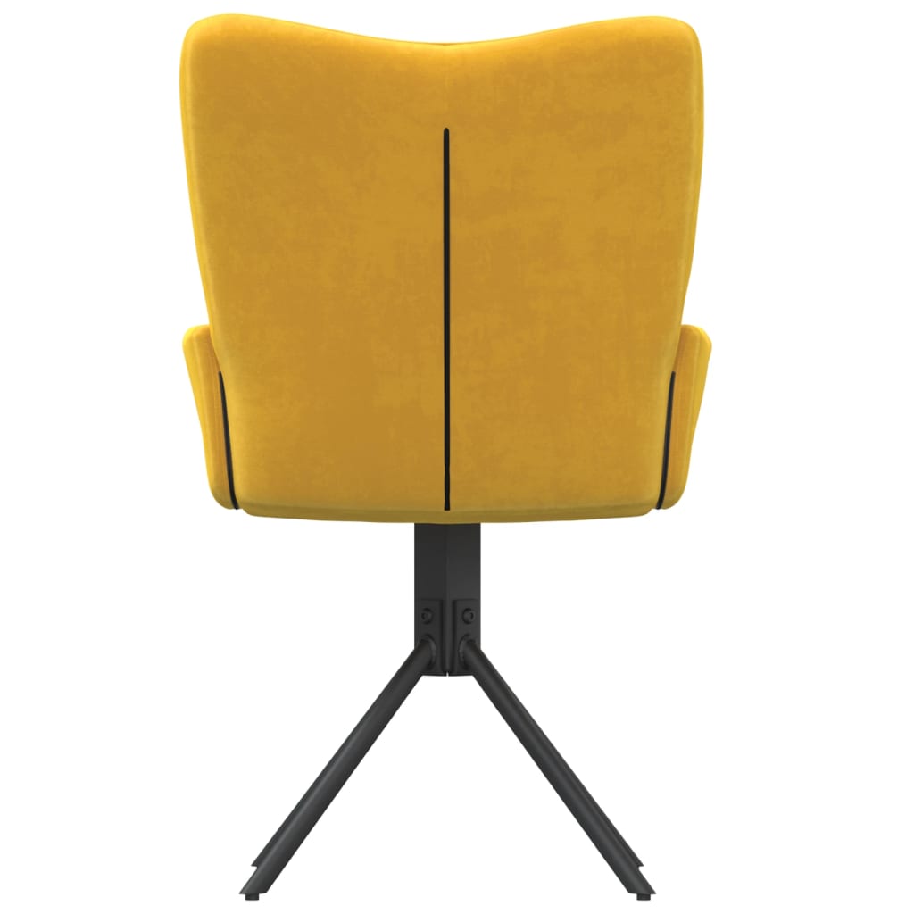 Chaises pivotantes à manger lot de 2 Jaune Velours - XIOS
