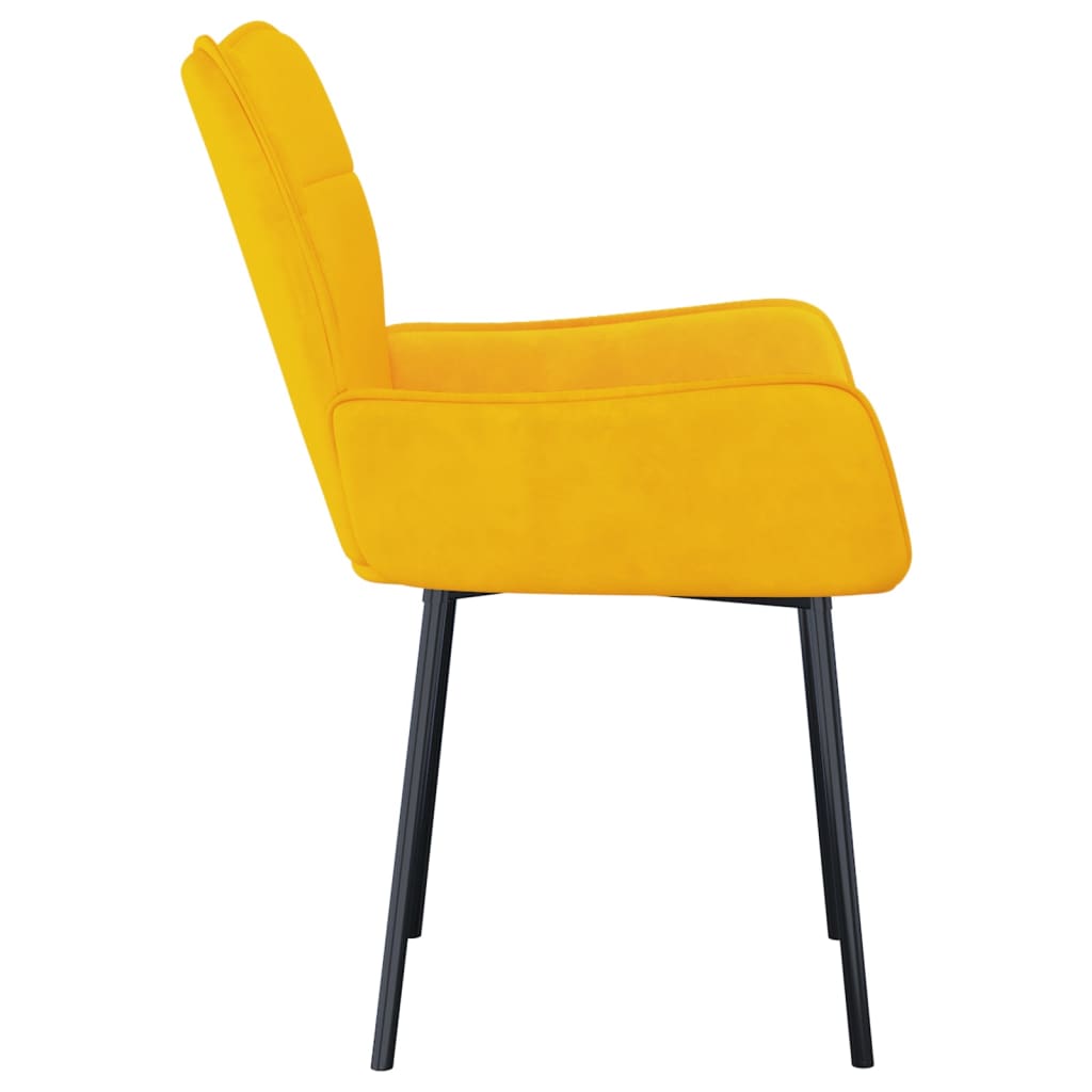 Chaises à manger lot de 2 Jaune Velours - XIOS