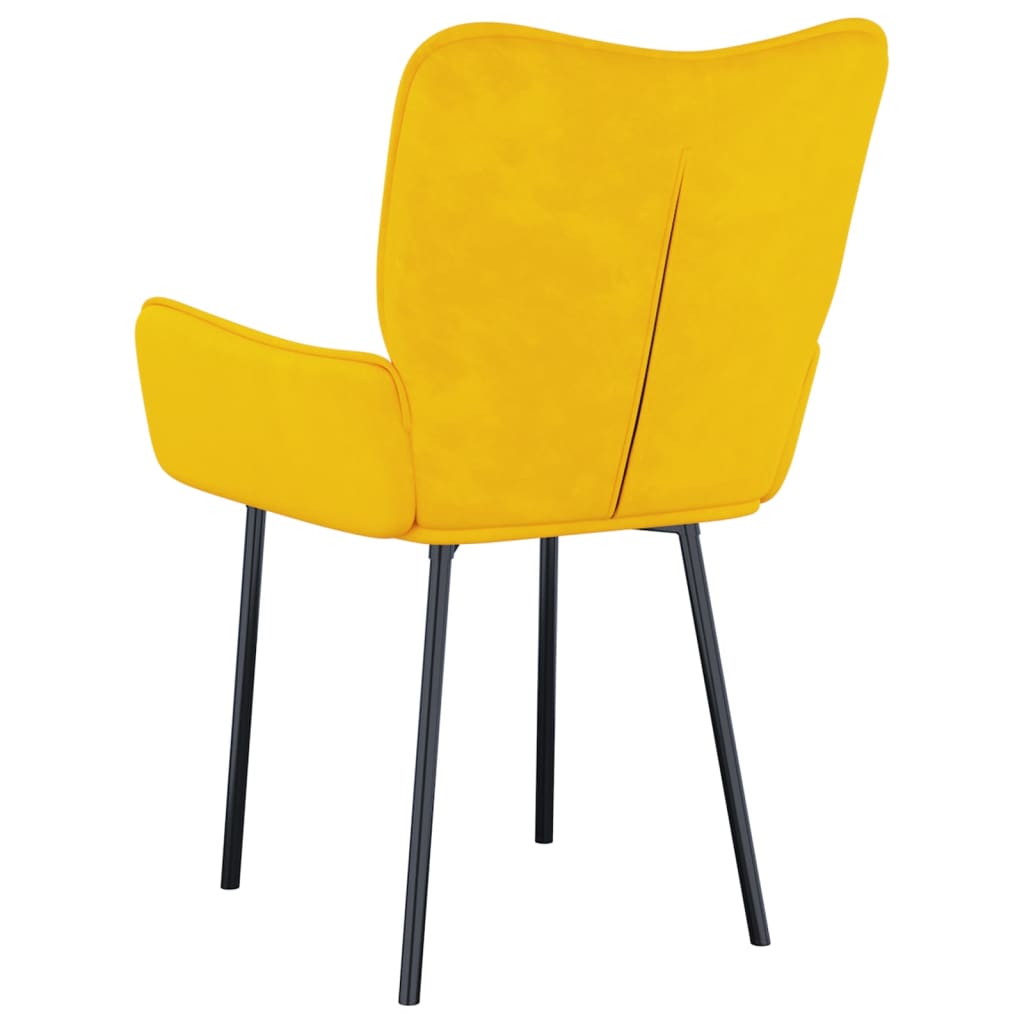 Chaises à manger lot de 2 Jaune Velours - XIOS