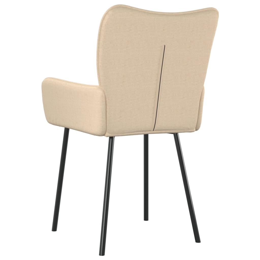 Chaises à manger lot de 2 crème tissu - XIOS