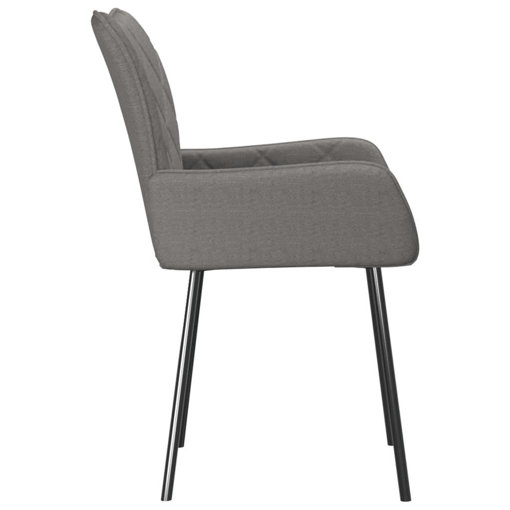 Chaises à manger lot de 2 gris clair tissu - XIOS