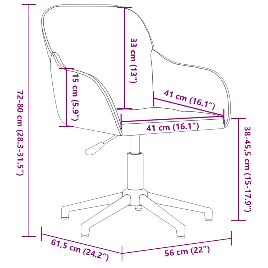 Chaise pivotante de bureau Bleu Velours - XIOS
