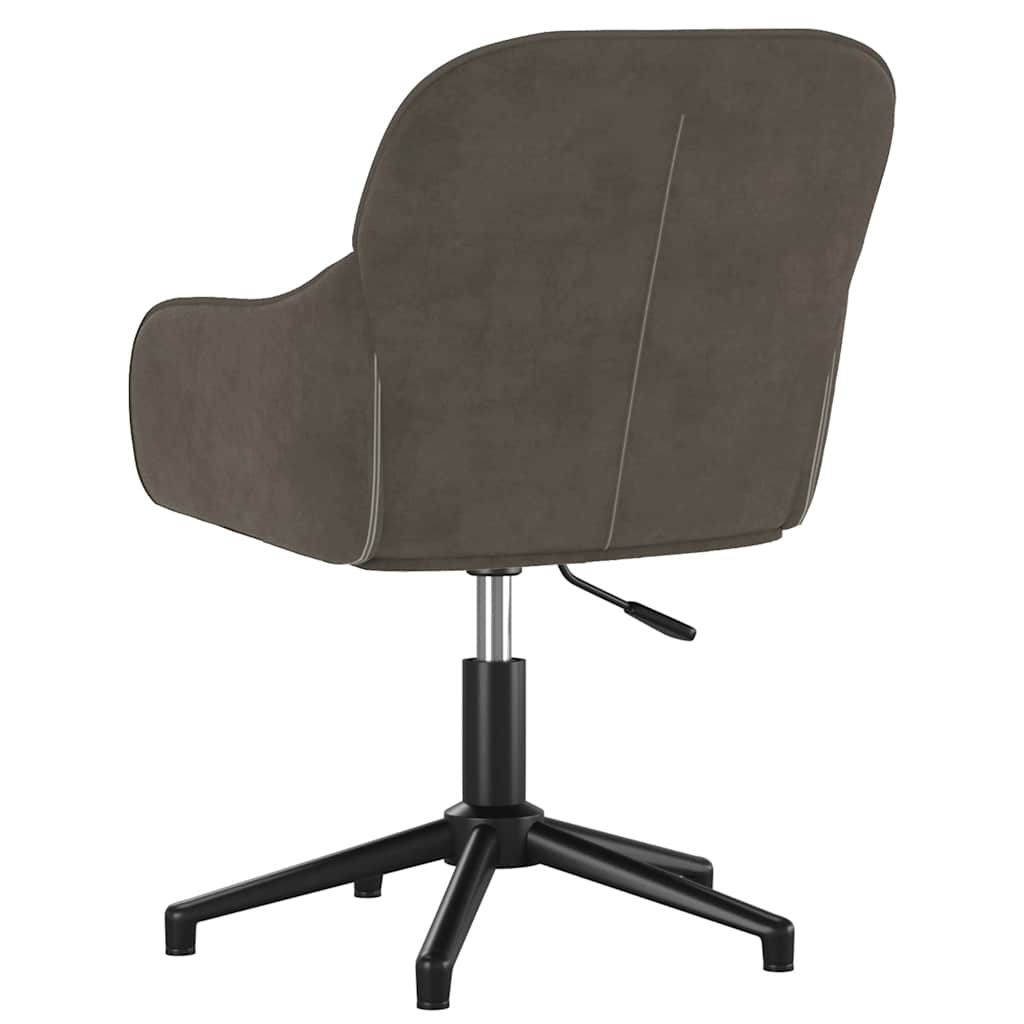Chaise pivotante de bureau Gris foncé Velours - XIOS
