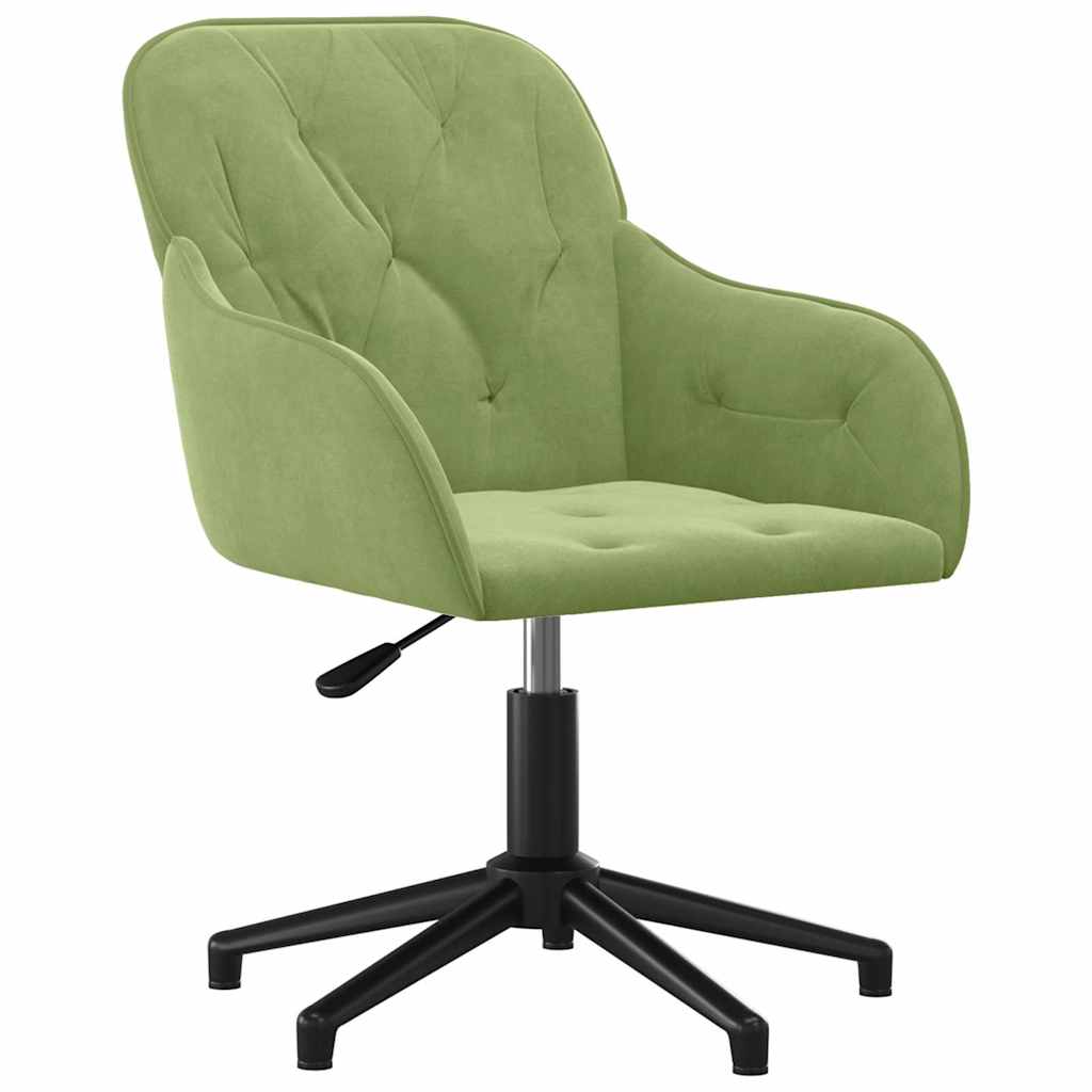 Chaise pivotante de bureau Vert clair Velours - XIOS
