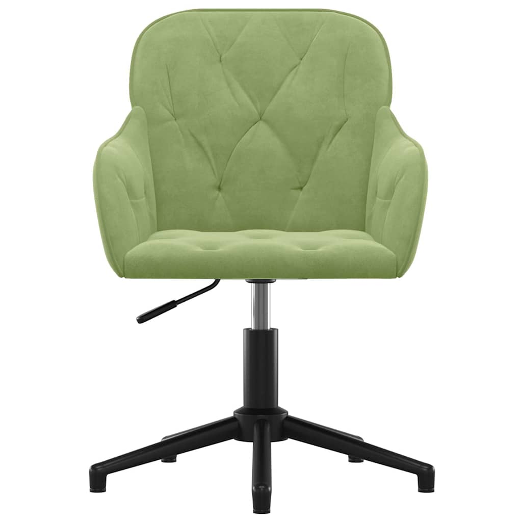 Chaise pivotante de bureau Vert clair Velours - XIOS
