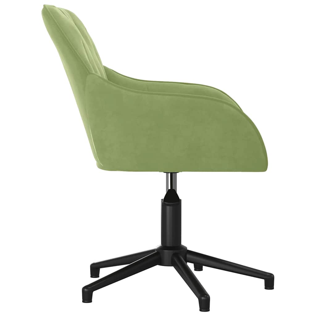 Chaise pivotante de bureau Vert clair Velours - XIOS