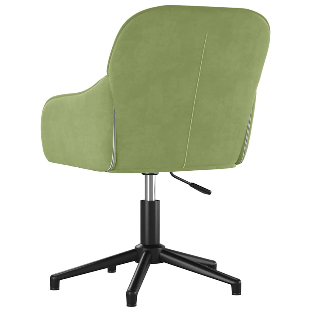 Chaise pivotante de bureau Vert clair Velours - XIOS
